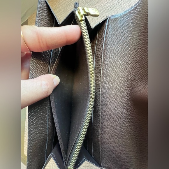 SOLD Authentic Damier Ebene Louis Vuitton Long Wallet #5 - Picture 13 of 16